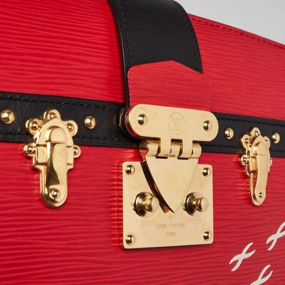 Louis Vuitton Red Epi Leather Trunk Clutch Bag - Picture 5 of 12